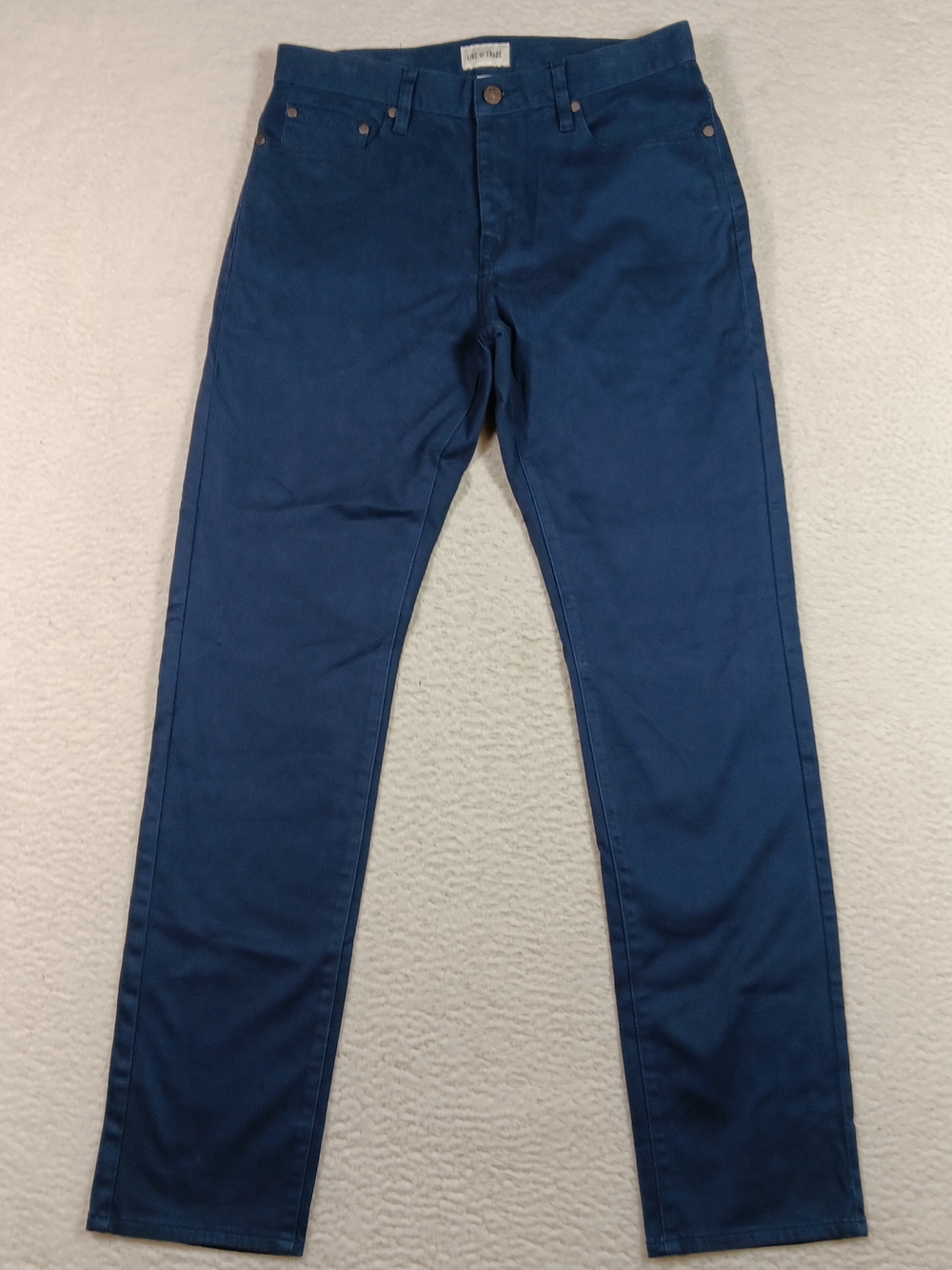Line of Trade Pants Mens 33x34 Blue The Stride Stretch Twill Slim Chino Office